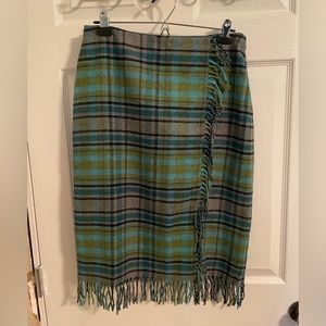 J. Jill Fringed Wrap-Style Skirt